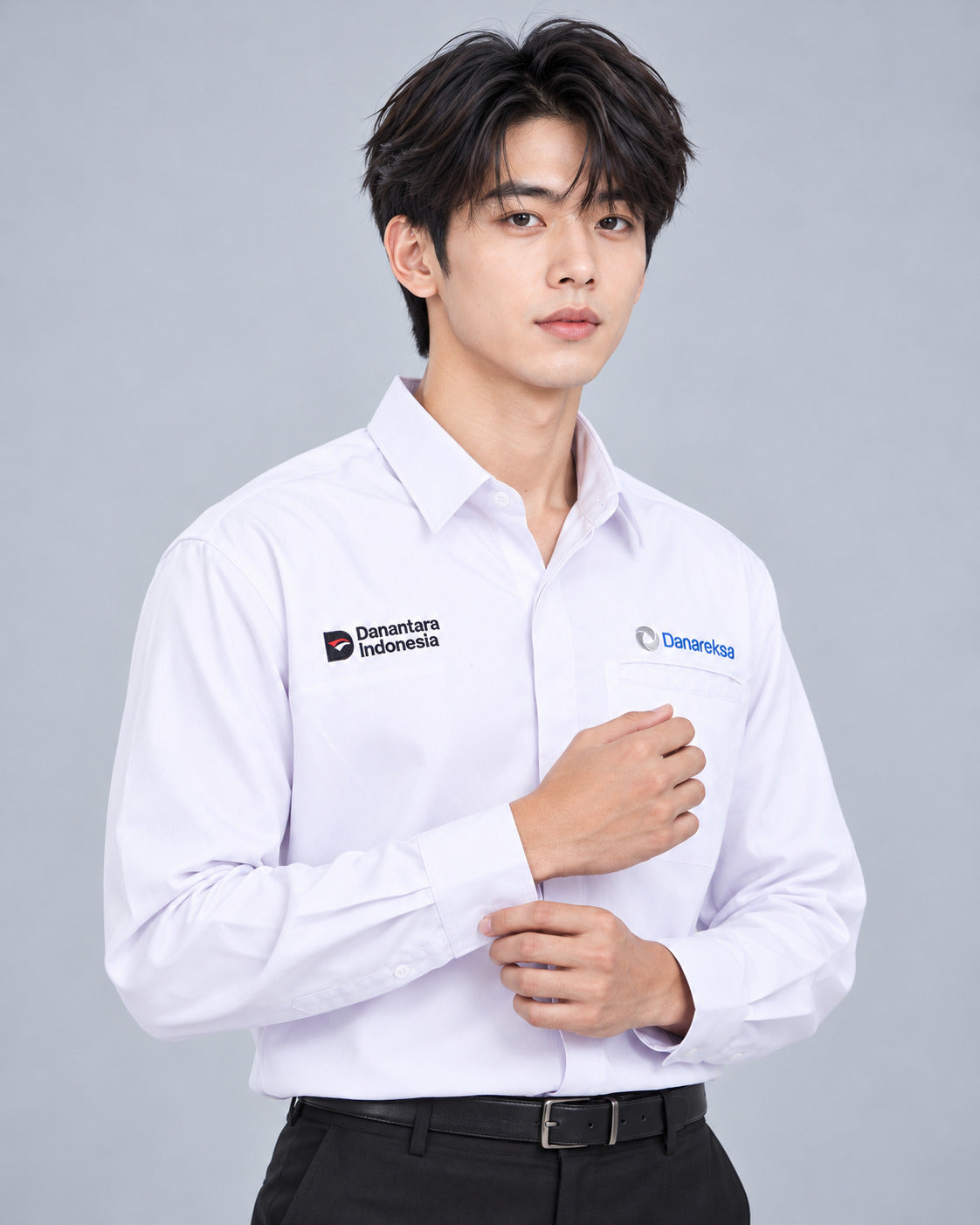White Long Sleeve Corporate Shirt Danareksa