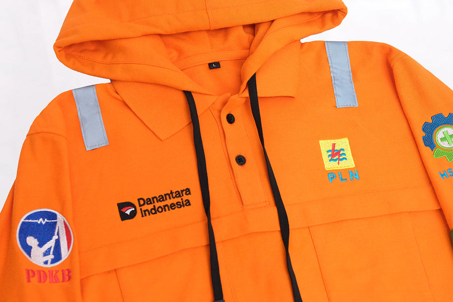 Jaket Safety Hoodie PLN UP3 Bontang & Danantara Indonesia