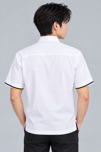 White Short Sleeve Corporate Shirt Bank Kuningan