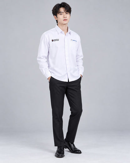 White Long Sleeve Corporate Shirt Danareksa